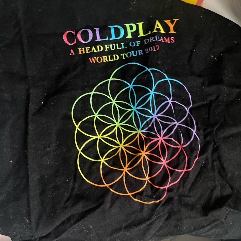 Coldplay 2017 merch tote bag